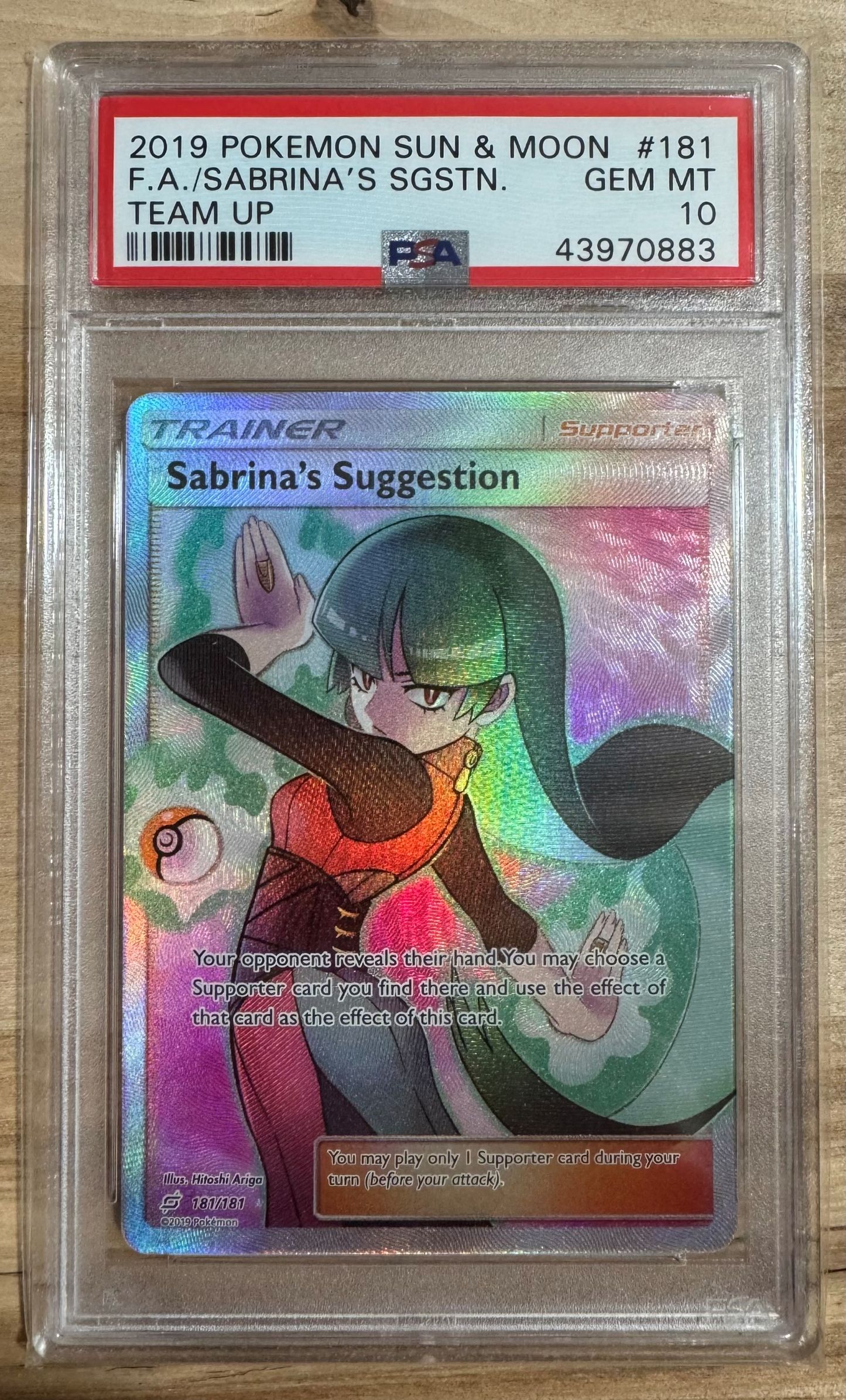 CardboardCrack - Sabrina’s Suggestion (Full Art) - SM Team Up 181/181 - PSA 10