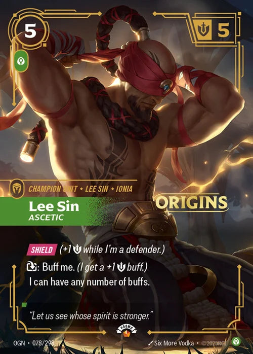 CardboardCrack - Lee Sin - Ascetic - Riftbound Organized Play Promotional Cards (OPP)